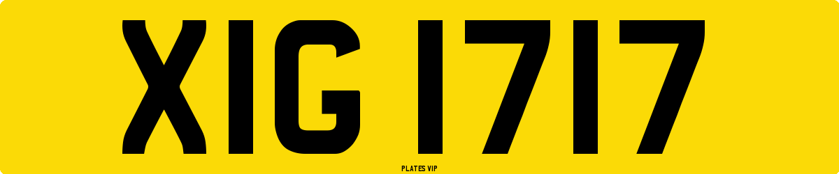 XIG 1717 Number Plate