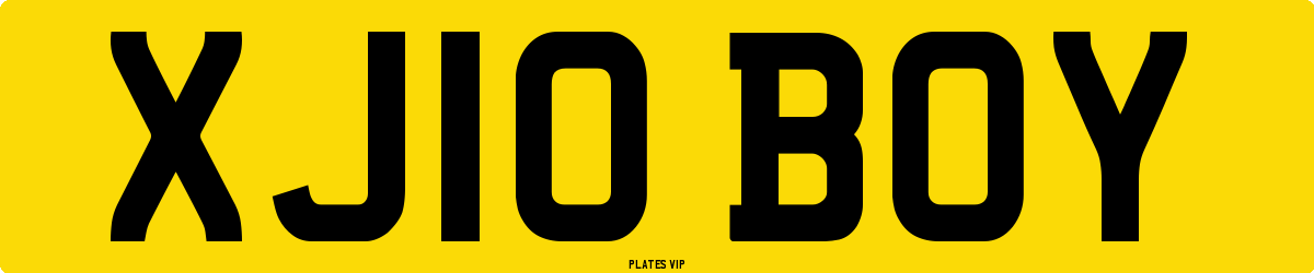 XJ10 BOY Number Plate