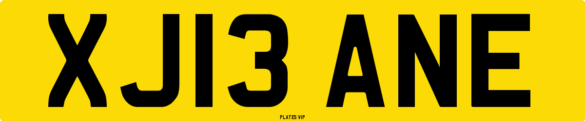 XJ13 ANE Number Plate