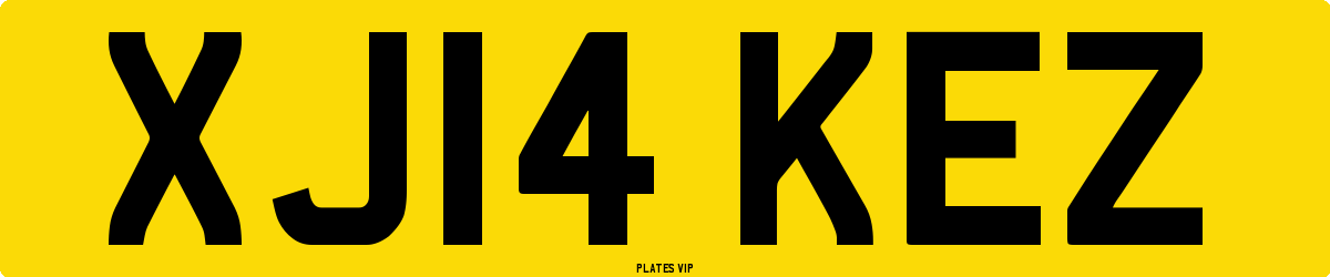XJ14 KEZ Number Plate