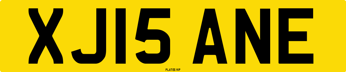 XJ15 ANE Number Plate