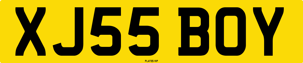 XJ55 BOY Number Plate