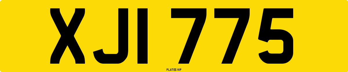 XJI 775 Number Plate