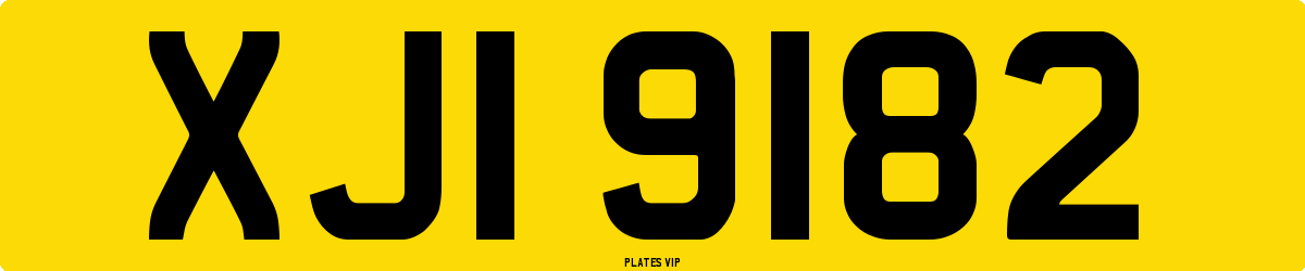 XJI 9182 Number Plate