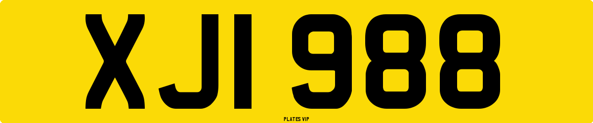 XJI 988 Number Plate
