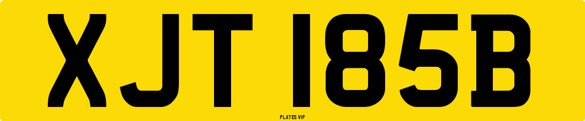 XJT 185B Number Plate