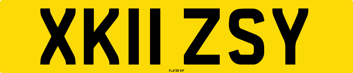XK11 ZSY Number Plate