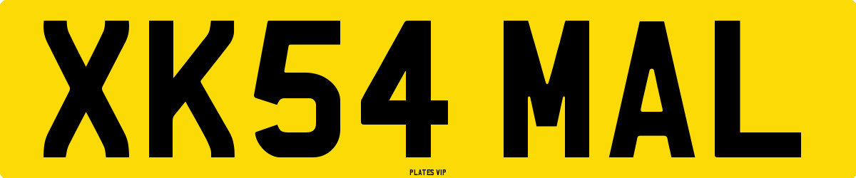 XK54 MAL Number Plate