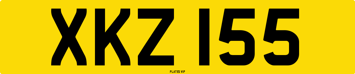 XKZ 155 Number Plate