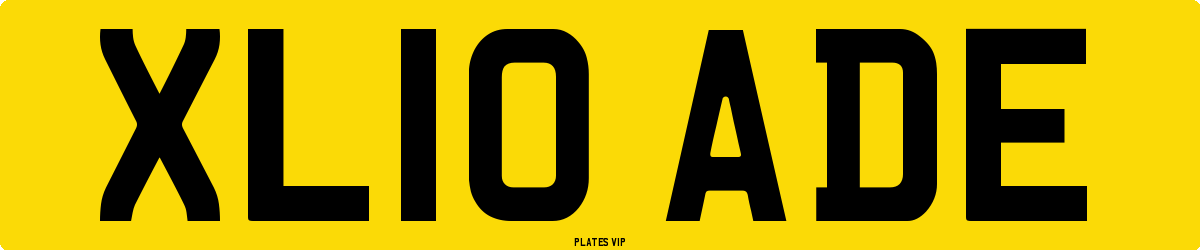 XL10 ADE Number Plate