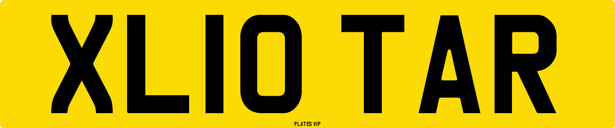 XL10 TAR Number Plate