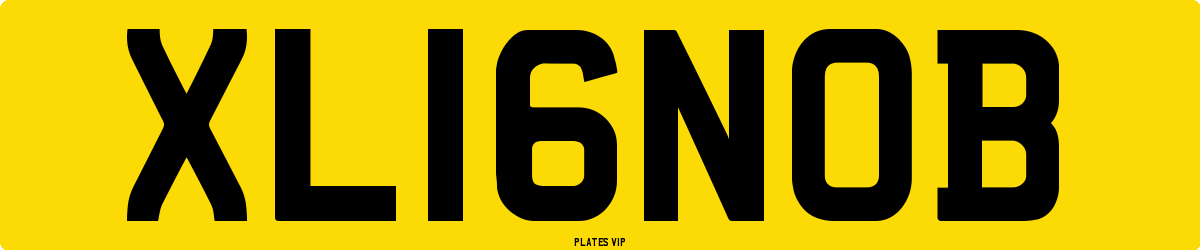 XL16NOB Number Plate