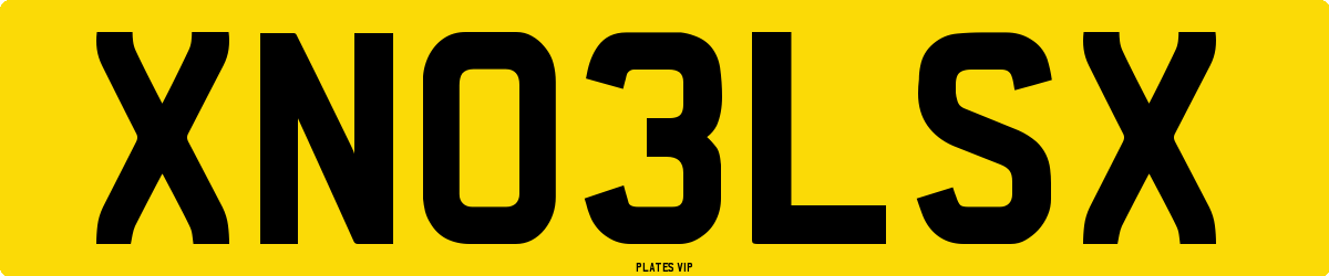 XN03LSX Number Plate