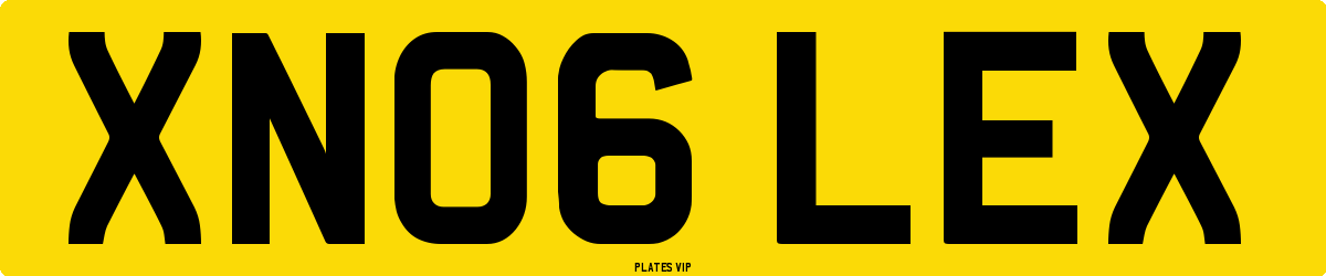 XN06 LEX Number Plate