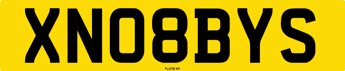 XN08BYS Number Plate