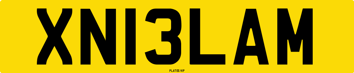XN13LAM Number Plate