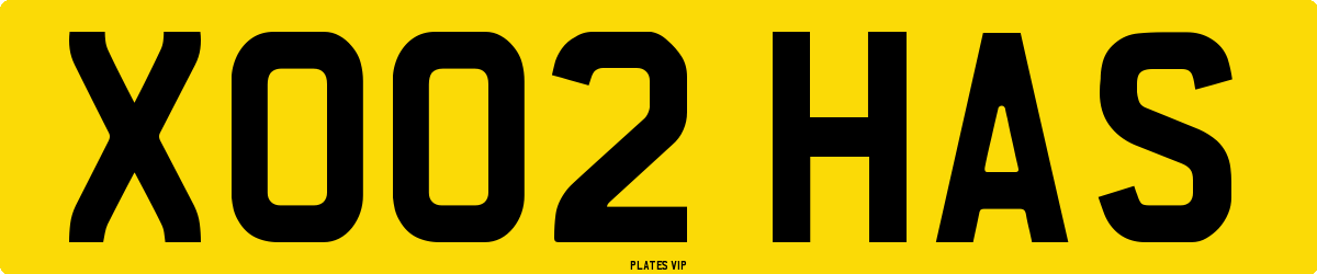 XO02 HAS Number Plate