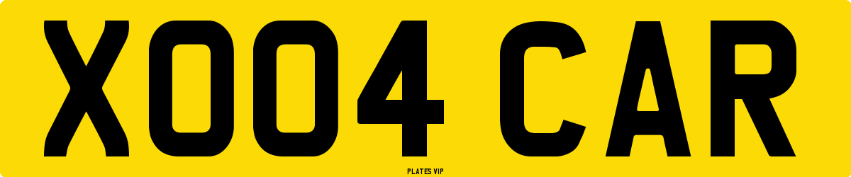 XO04 CAR Number Plate
