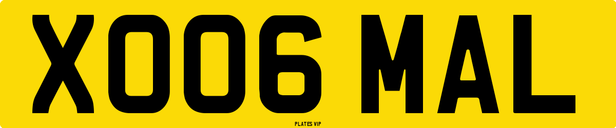 XO06 MAL Number Plate