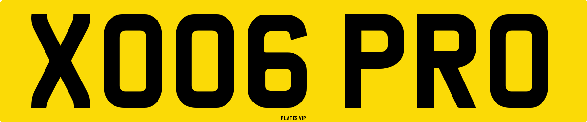 XO06 PRO Number Plate