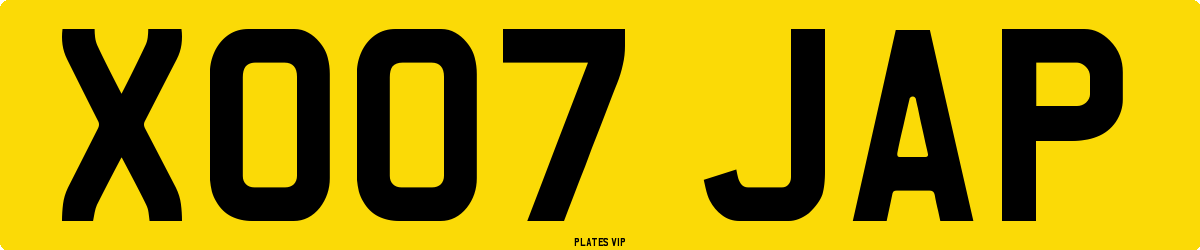 XO07 JAP Number Plate