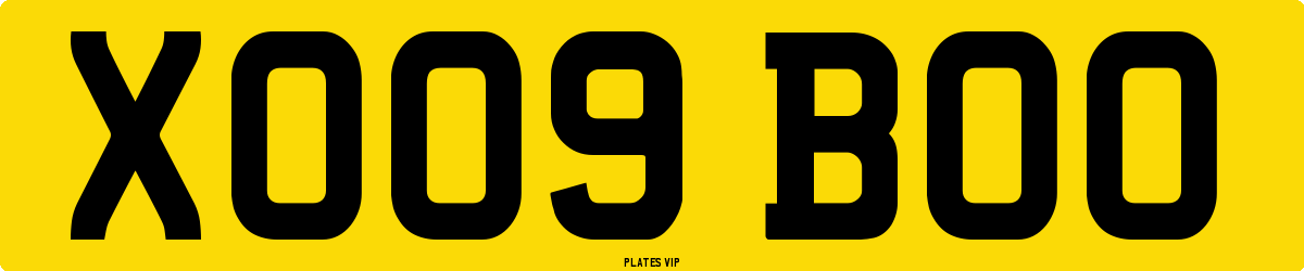 XO09 BOO Number Plate