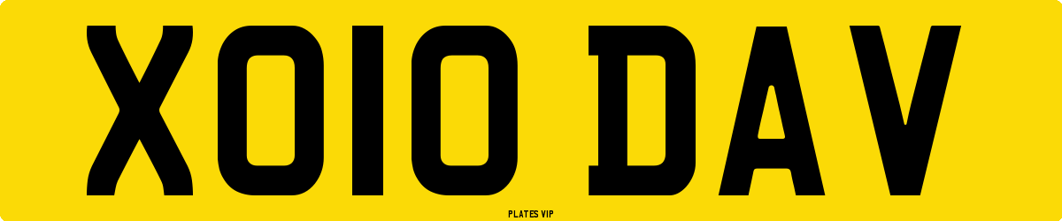 XO10 DAV Number Plate