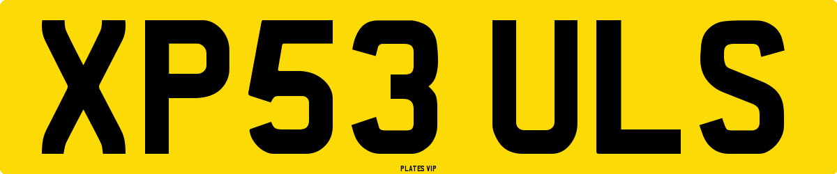 XP53 ULS Number Plate