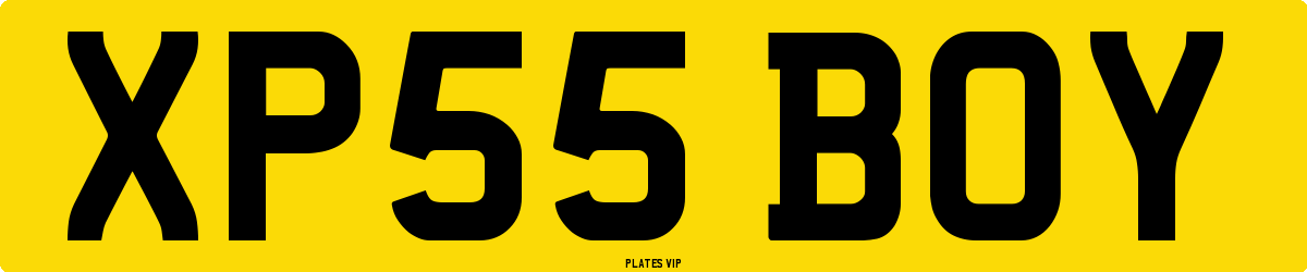 XP55 BOY Number Plate