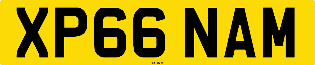 XP66 NAM Number Plate