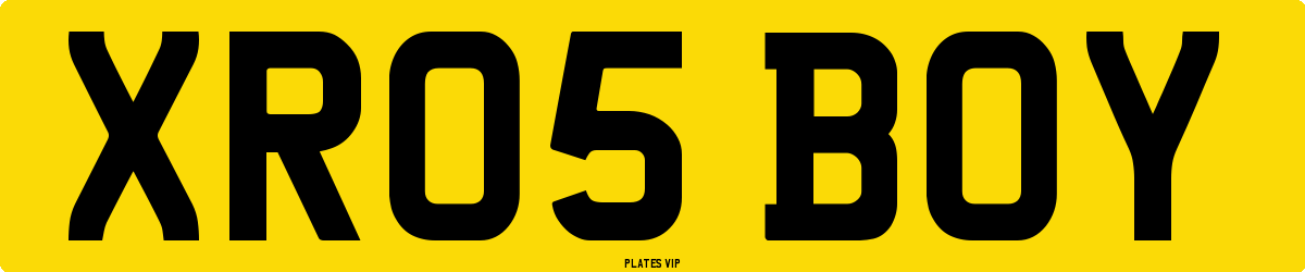 XR05 BOY Number Plate