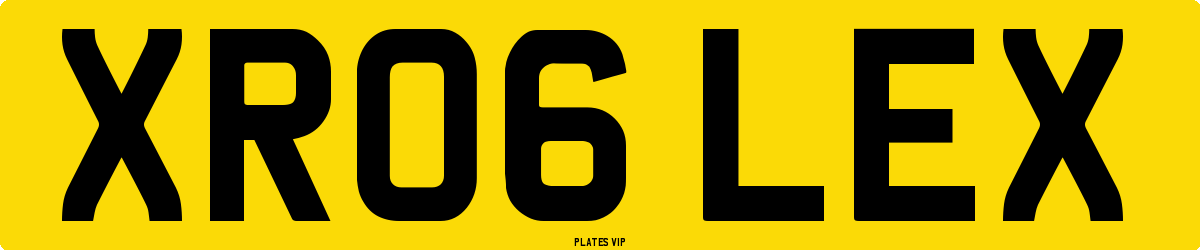 XR06 LEX Number Plate