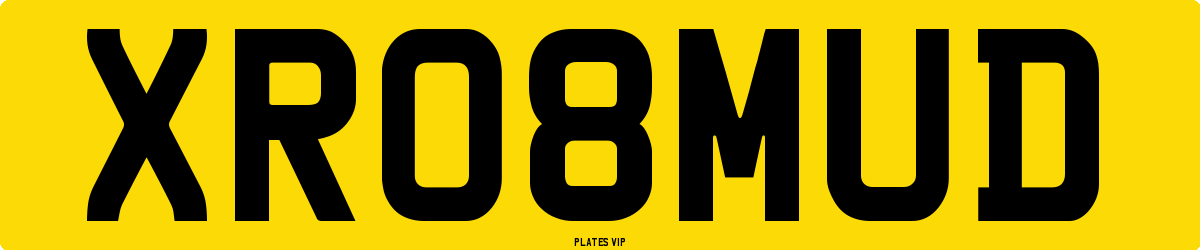XR08MUD Number Plate