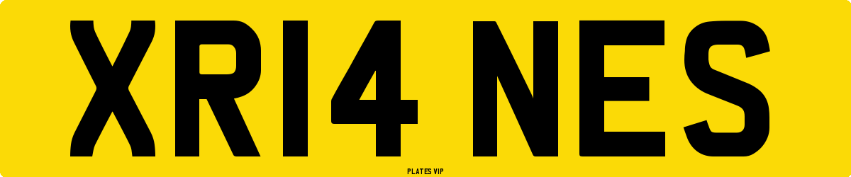 XR14 NES Number Plate
