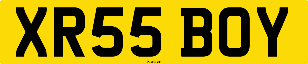 XR55 BOY Number Plate