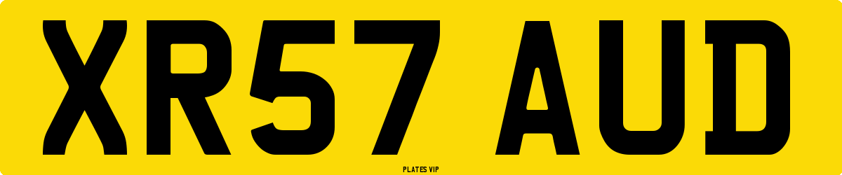 XR57 AUD Number Plate