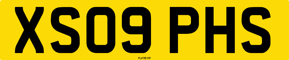 XS09 PHS Number Plate