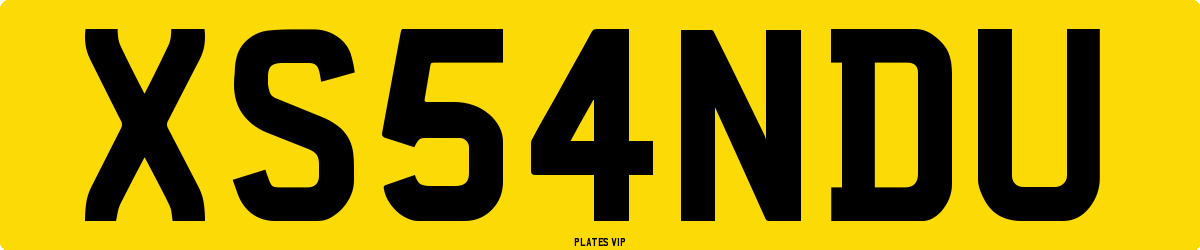 XS54NDU Number Plate