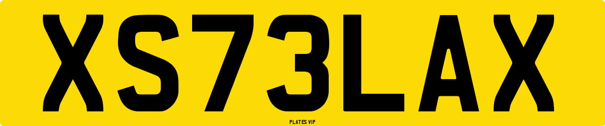 XS73LAX Number Plate