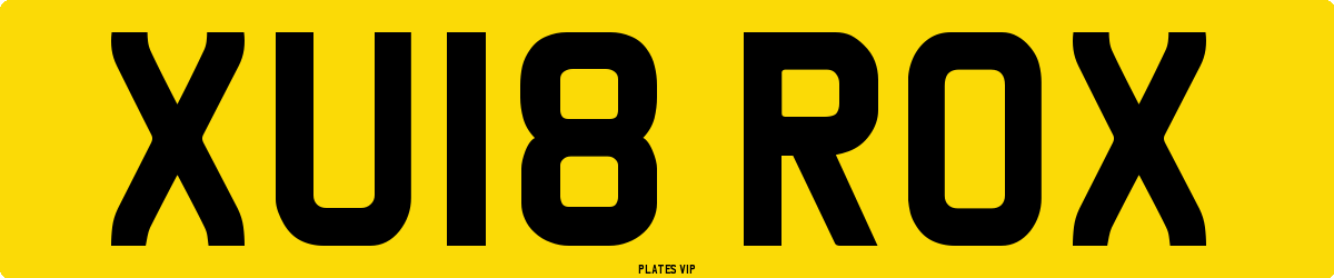 XU18 ROX Number Plate