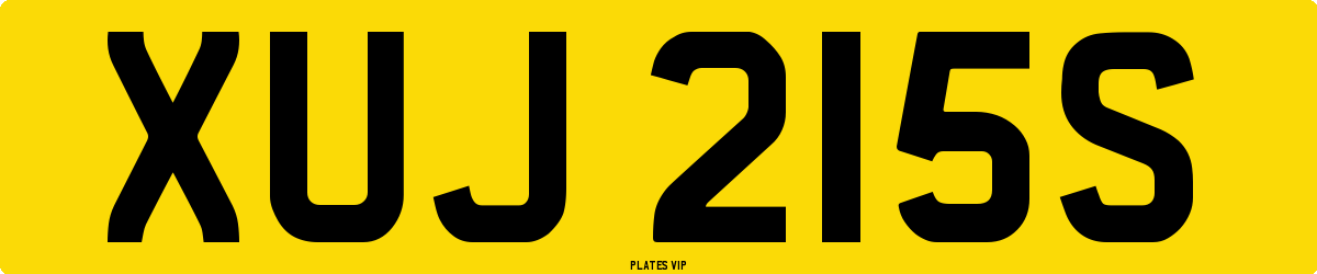 XUJ 215S Number Plate