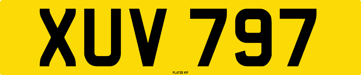 XUV 797 Number Plate