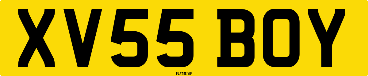 XV55 BOY Number Plate