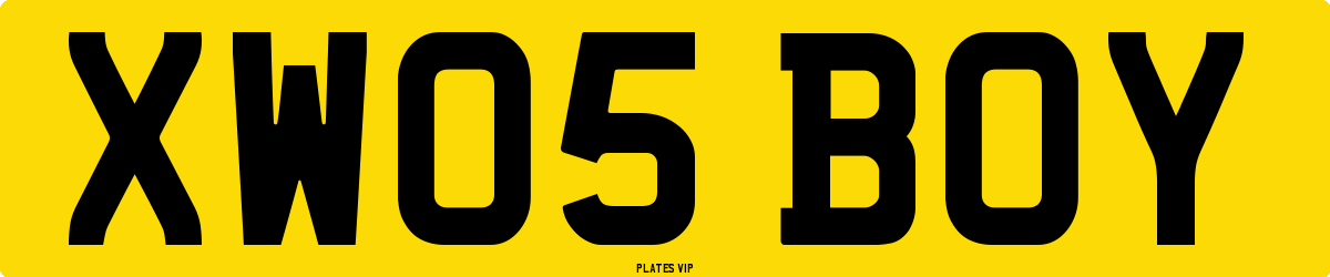XW05 BOY Number Plate