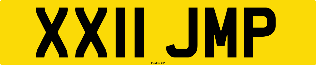 XX11 JMP Number Plate