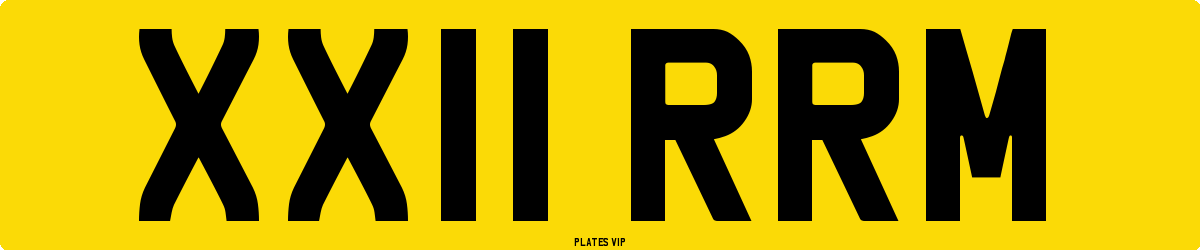 XX11 RRM Number Plate
