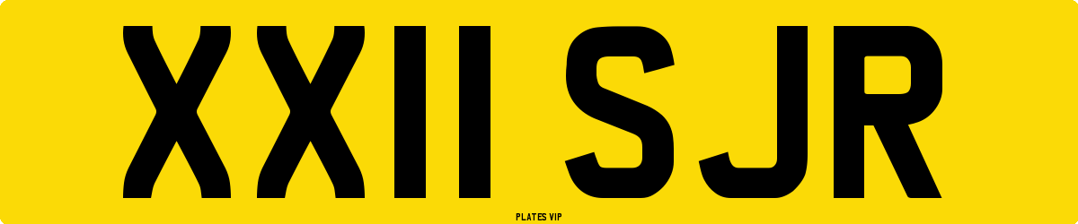 XX11 SJR Number Plate