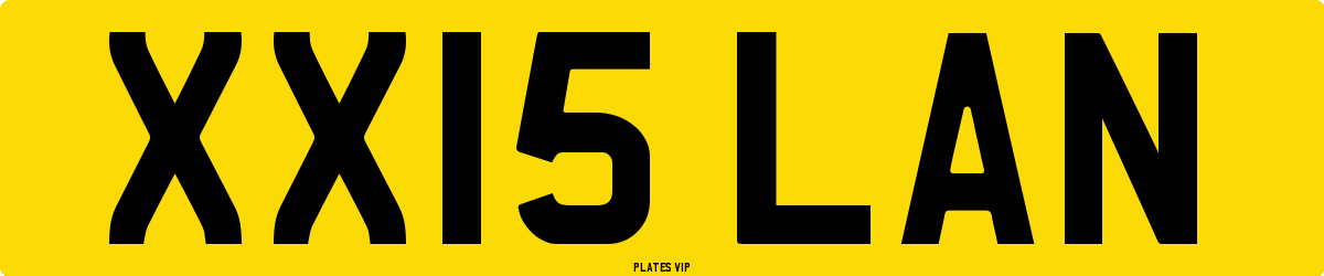 XX15 LAN Number Plate
