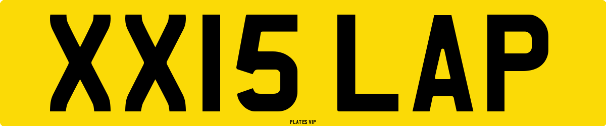 XX15 LAP Number Plate