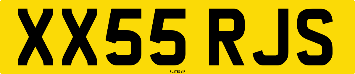 XX55 RJS Number Plate